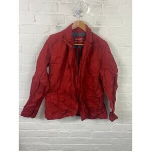 Eddie Bauer Women's Full Zip Packable Jacket Stretch Long Sleeves Red Size M